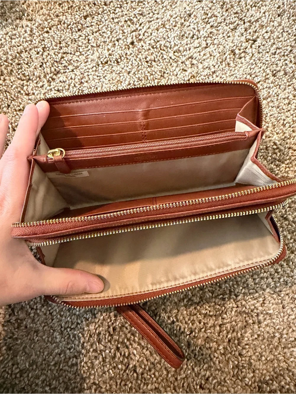 COACH Brown Leather Legacy Duffle Shoulder Bag 19889 Gold Hardware with Wallet